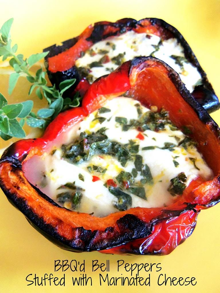 3squeezes BBQ'd Bell Peppers Stuffed with Marinated Cheese